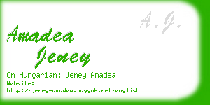 amadea jeney business card